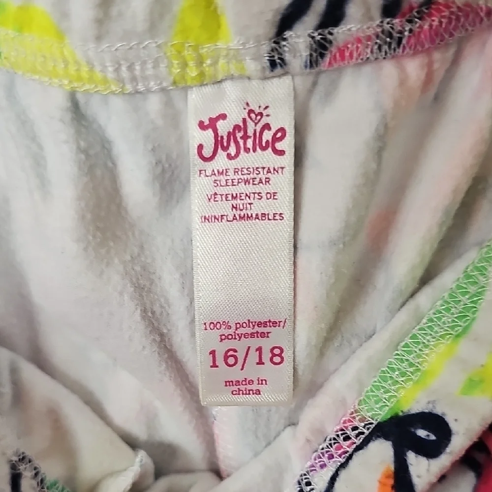Justice Girls Multicolor Graphic Sleep Pants Size 16/18